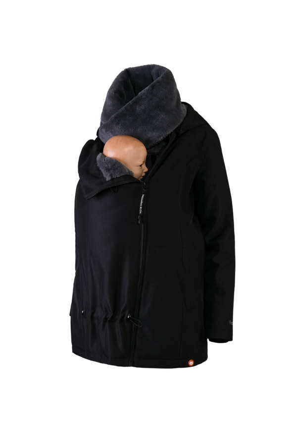 Veste de portage homme et femme Wombat & Co London hiver noire