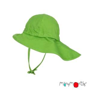 Chapeaux anti-UV naturel en chanvre ManyMonths évolutif vert