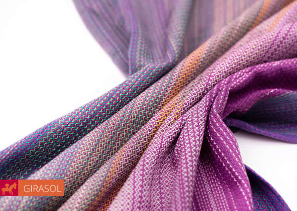 Echarpe de portage Girasol violet - tissé coton résistant
