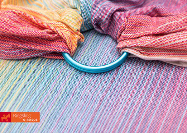 Sling de portage en tissu multicolore pastel Girasol