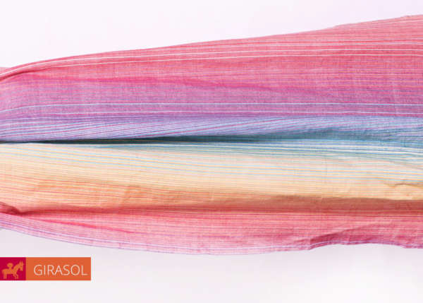 Sling de portage en tissu multicolore pastel Girasol