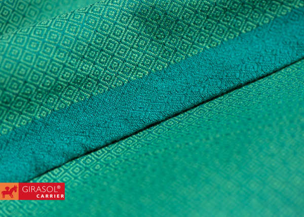 Echarpe de portage Girasol vert - tissé coton résistant