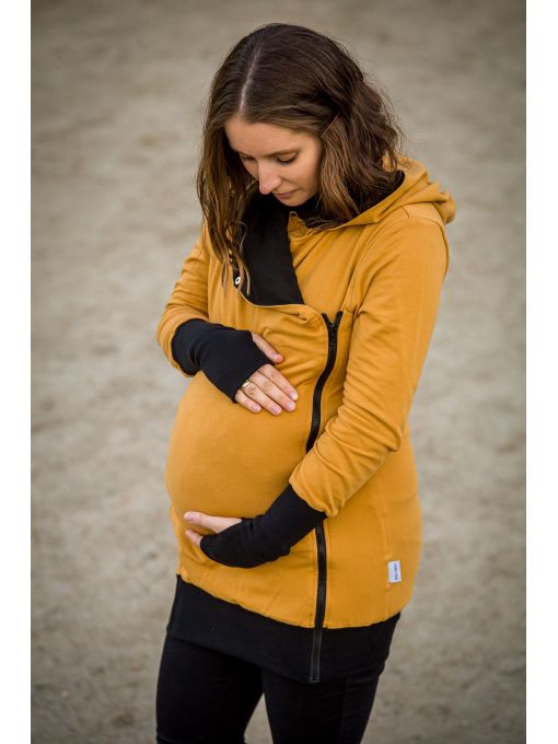 La jaquette de portage Greyse sans inserts! Un hoodie 5 en 1 pour la grossesse, le portage et sans bébé. Livraison en Suisse