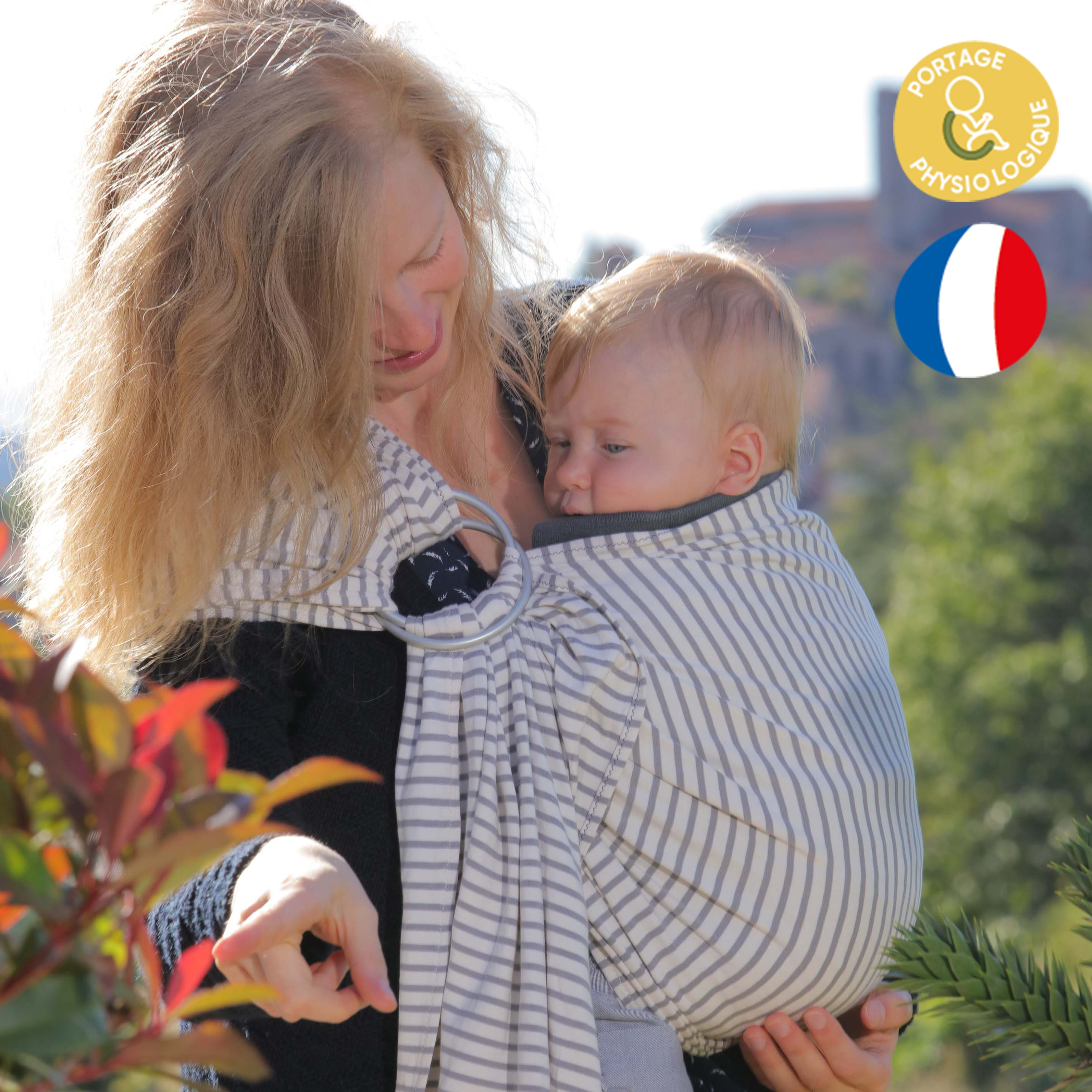 Sling de portage D s la naissance en jersey physiologique
