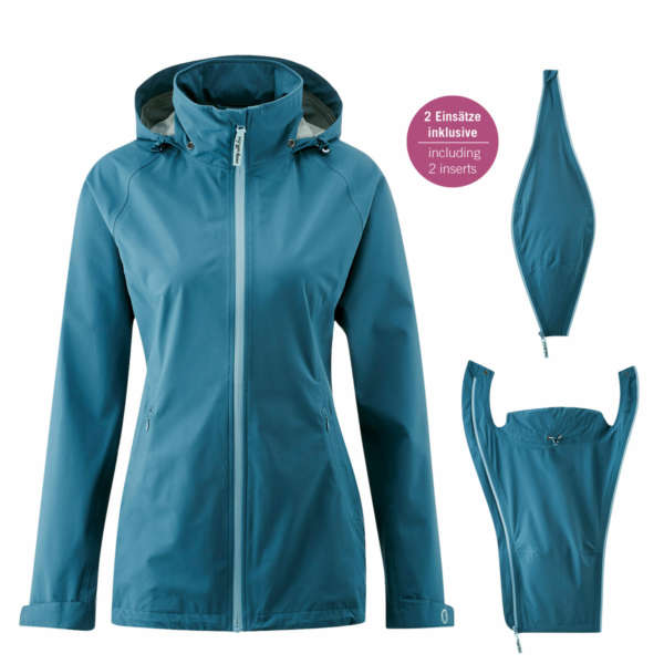 La veste de portage idéal pour le printemps et la pluie. C'est la veste la plus légère du marché. Facilement transportable, non encombrante. La veste Mamalila de la naissance à 4 ans. Chez jeteporte Suisse