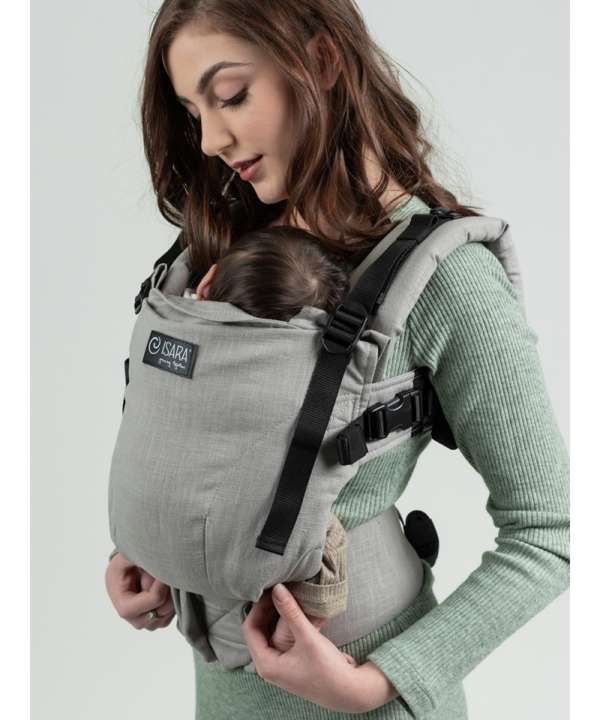 Un porte bébé pour les nouveau né. Le porte bébé évolutif. Ergonomique et physiologique, ce sac de portage vous permettra de porter votre enfant de la naissance à 4 ans. EN coton biologique et en pur Lin, des matières naturelles pour un portage de qualité. Acheter en Suisse Isara