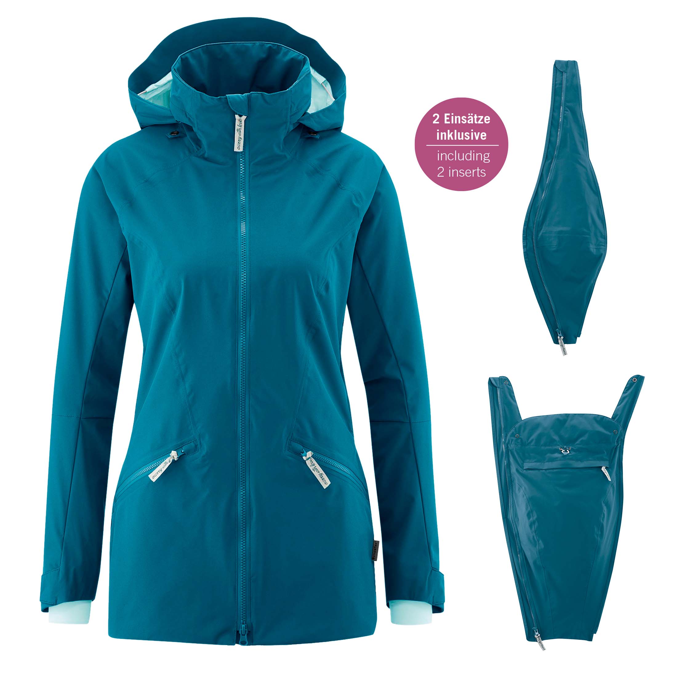 Veste_portage_printemps_physiologique_bébé_pluie_coupe-vent_adventure_outdoor_enfant_grossesse_insert_porter_achat_suisse_mamalila_jeteporte (11) Veste de portage Adventure outdoor, c'est la veste idéal pour le ptintemps, l'automne et l'année. Avec une colonne d'eau de 20 000 mm elle protégera papa, maman, bébé des intempéries, de la pluie et du vent. La veste Mamalila en suisse, chez jeteporte. Romont. Essai et test gratuit