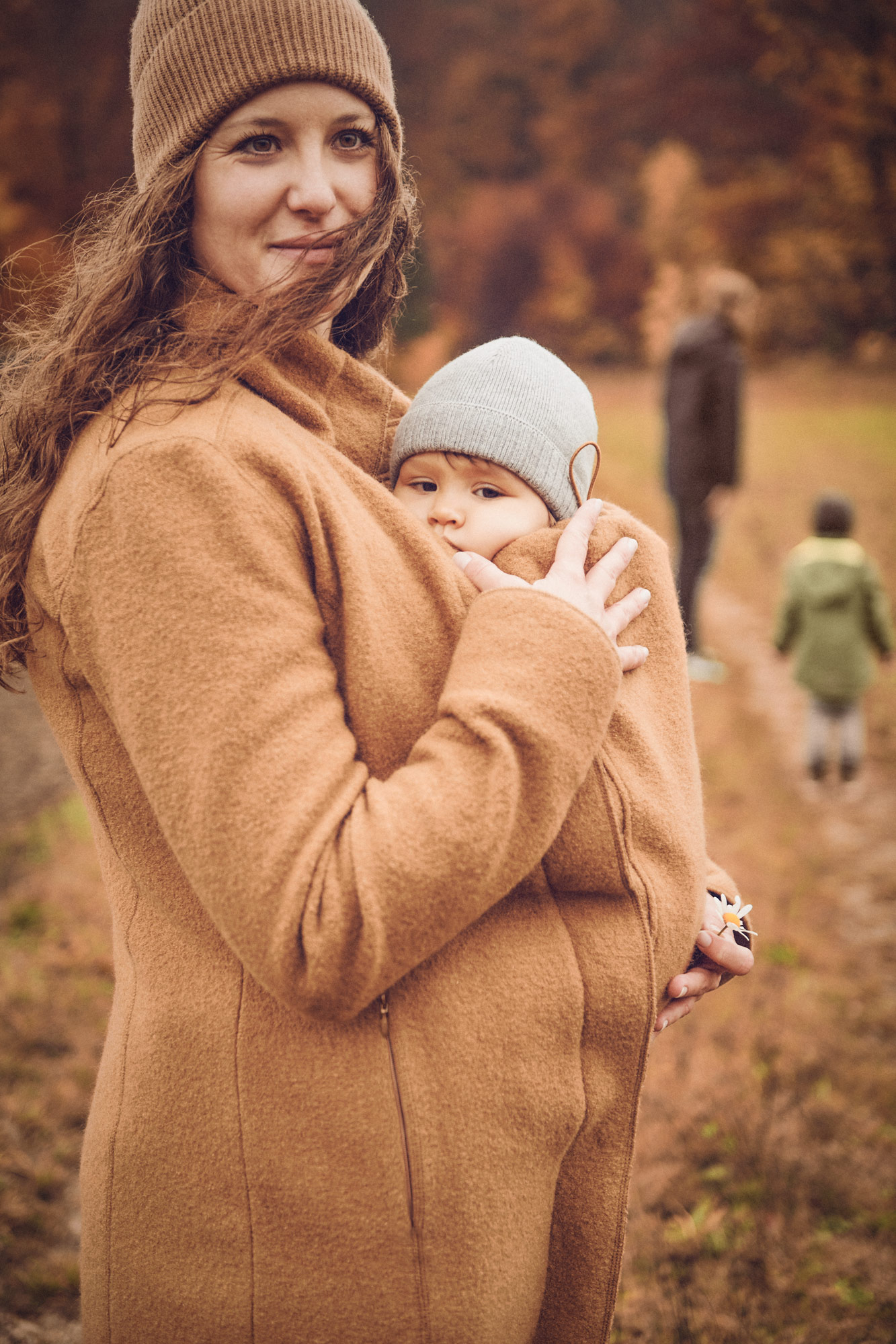 Veste de portage Oslo | Laine bouillie | grossesse et portage | Mamalila  Beige