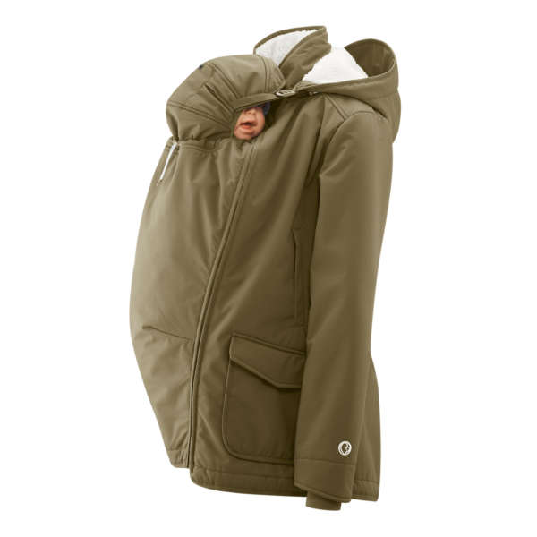 La veste de portage parka de mamlalila pour porter toute l'année. Elle fait veste de portage hiver, mais aussi entre saisons. Test et essai gratuit à Romont. Achat en suisse