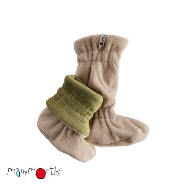 Chaussons de portage en laine merinos. Idéal pour garder les pieds de bébé bien au chaud. Achat Suisse