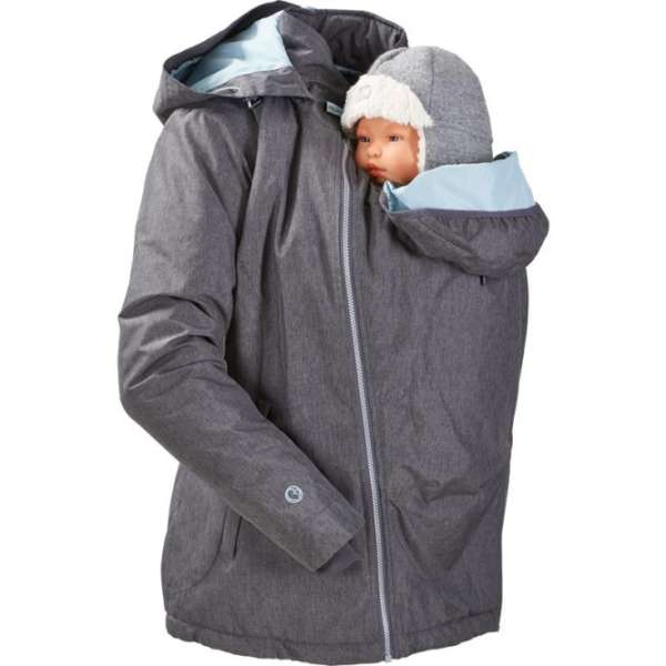 La veste de portage parka de mamlalila pour porter toute l'année. Elle fait veste de portage hiver, mais aussi entre saisons. Test et essai gratuit à Romont. Achat en suisse