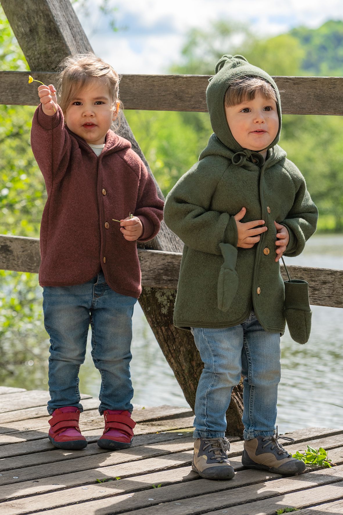 Blouson laine mérinos, biologique, ethique, douce, bébé, enfant