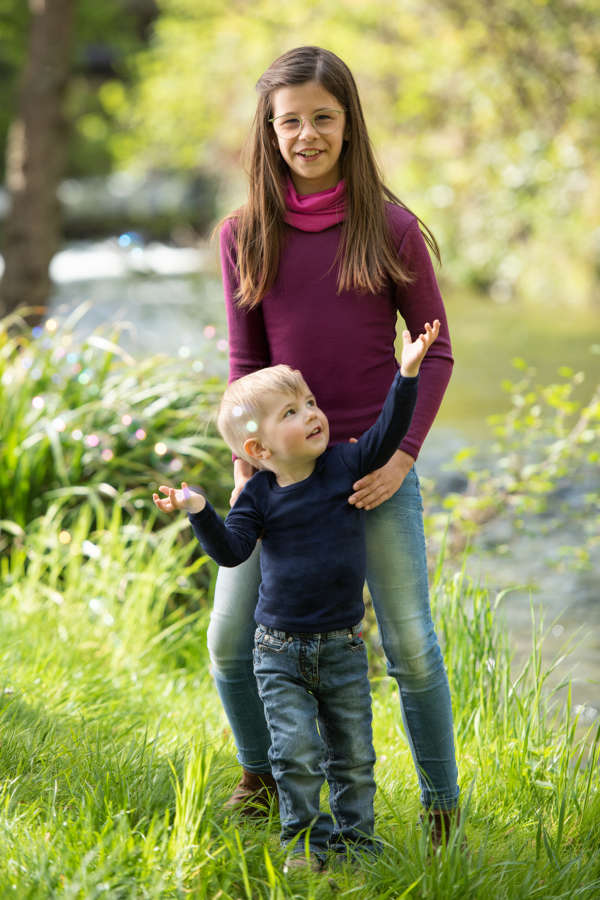 Pull thermique et anti UV en laine et soie enfant. Acheter en suisse