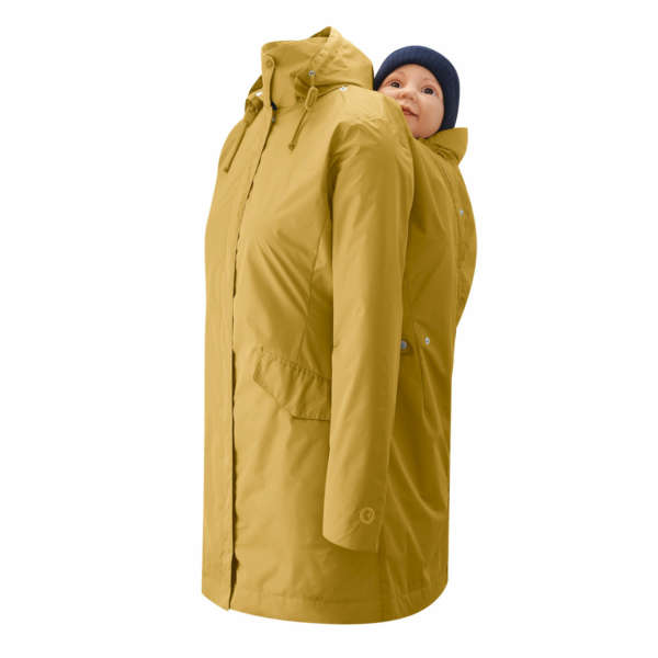 Veste de portage pour porter bébé et protéger contre la pluie, le vent et les intempéries. De mamalila, test et achat en suisse. Venez les essayer