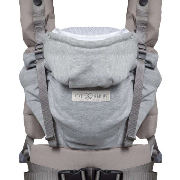 Hoodie carrier 2 de love and radius! Le porte bébé réglable et ergonomique pour porter dès la naissance. Test et achat en suisse romande chez jeteporte