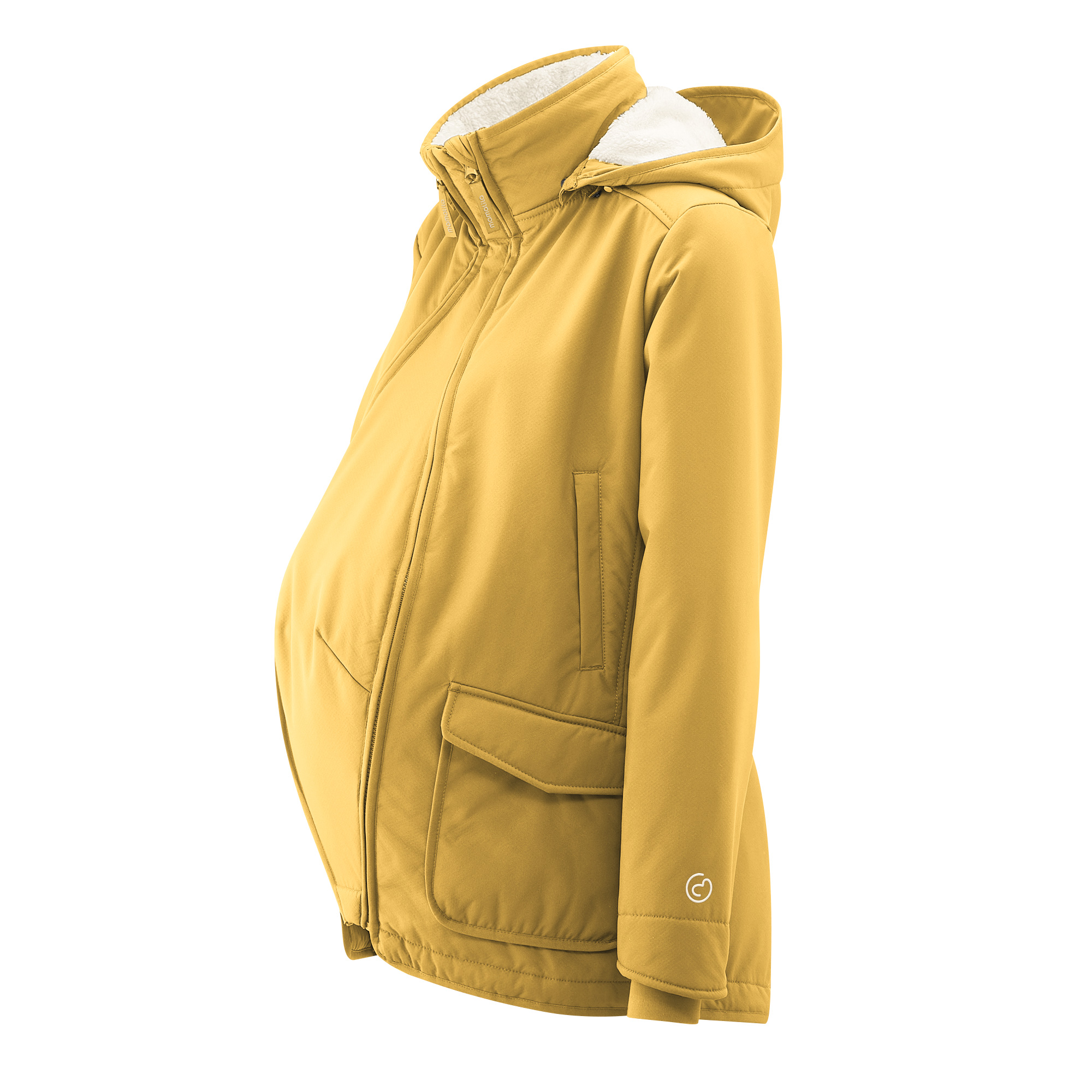 veste_portage_mamalila_suisse_hiver_Année_unisexe_femme_physiologique_pluie_intempéries_vent_coupe_imperméable_doublée_polaire_dos_devant_grossesse (1 (3) La veste de portage parka de mamlalila pour porter toute l'année. Elle fait veste de portage hiver, mais aussi entre saisons. Test et essai gratuit à Romont. Achat en suisse