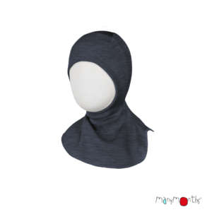 La cagoule manymonths en laine mérinos pour tenir chaud à bébé tout l'hiver! Idéal pour le portage, le ski, le vélo et les balades. Achat en Suisse sur jeteporte