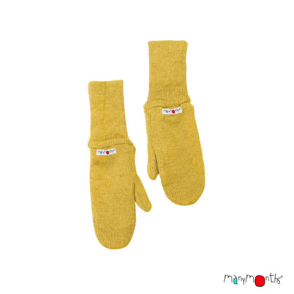 Les gants moufles de neige en laine merinos. Idéal pour garder les pieds de bébé bien au chaud. Achat Suisse