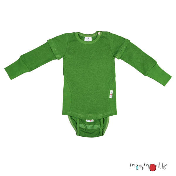 Manymonths habits enfant et bébé en chanvre. Anti Uv naturel. Evolutifs, l'habits se transforme de body en top et pull. Achat en Suisse en boutique jeteporte