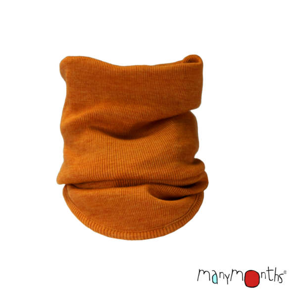 Snood mutli tube en laine mérinos. Idéal pour garder les pieds de bébé bien au chaud. Achat Suisse