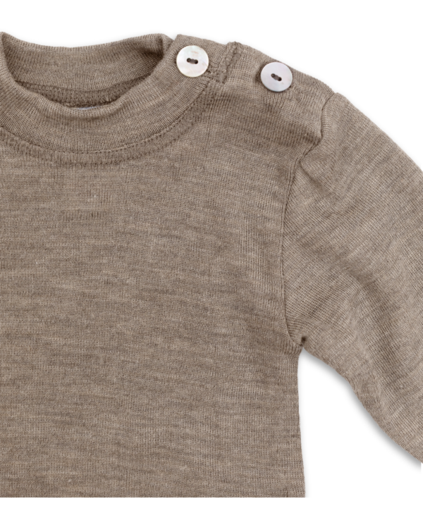 Pull en laine mérinos et soie de engel natur. Idéal pour le printemps et l'entre saisons. pour enfant. Achat en ligne et en boutique. En suisse, fribourg