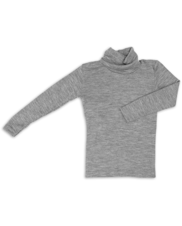 Pull col roulé en laine mérinos et soie de engel natur. Idéal pour le printemps et l'entre saisons. pour enfant. Achat en ligne et en boutique. En suisse, fribourg