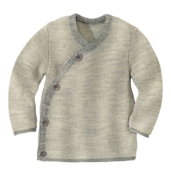 Une jaquette en laine mérinos. Pour des nuits au chaud pour bébé. De disana. Achat et conseils pour bien choisir vos vêtements en fibres naturelles, en suisse. Sur Jeteporte à Romont.