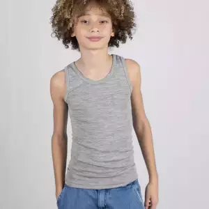 Top débardeur thermique et anti UV en laine et soie enfant. Acheter en suisse
