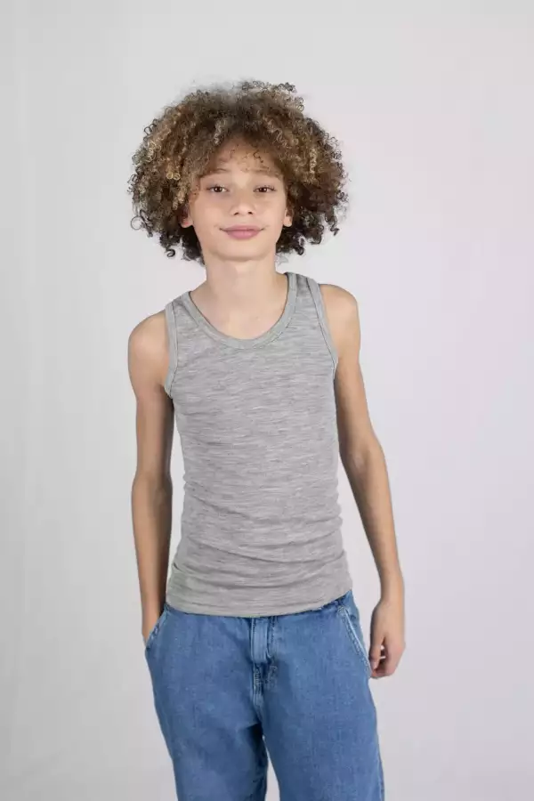 Top débardeur thermique et anti UV en laine et soie enfant. Acheter en suisse